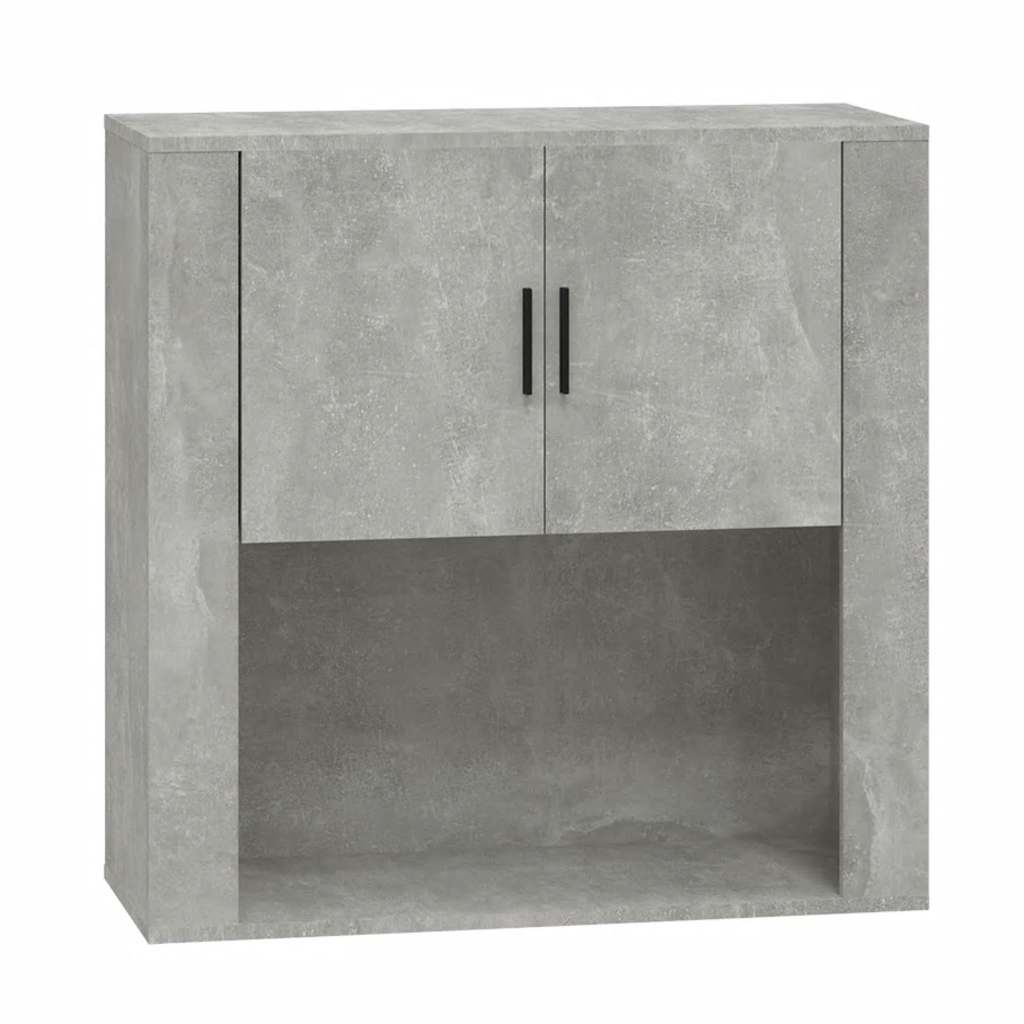 vidaXL Wall Cabinet Concrete Grey 80x33x80 cm Engineered Wood 2
