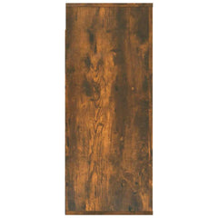 vidaXL Wall Cabinet Smoked Oak 80x33x80 cm Engineered Wood 4