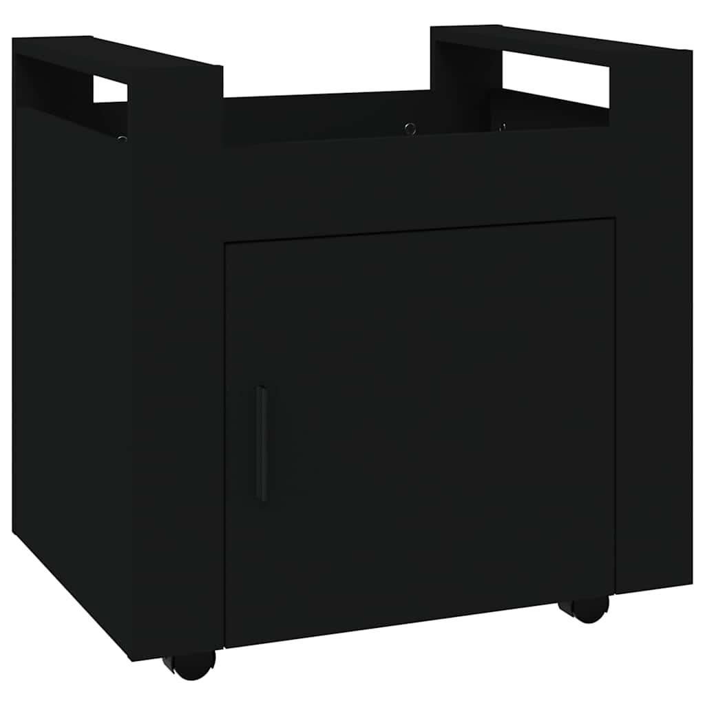 vidaXL Desk Trolley Black 60x45x60 cm Engineered Wood 2