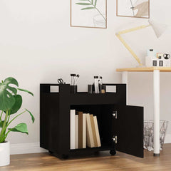 vidaXL Desk Trolley Black 60x45x60 cm Engineered Wood 3