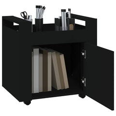 vidaXL Desk Trolley Black 60x45x60 cm Engineered Wood 5