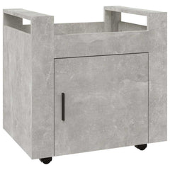 vidaXL Desk Trolley Concrete Grey 60x45x60 cm Engineered Wood 2