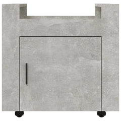 vidaXL Desk Trolley Concrete Grey 60x45x60 cm Engineered Wood 6