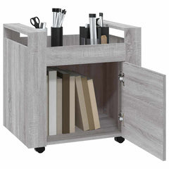 vidaXL Desk Trolley Grey Sonoma 60x45x60 cm Engineered Wood 5