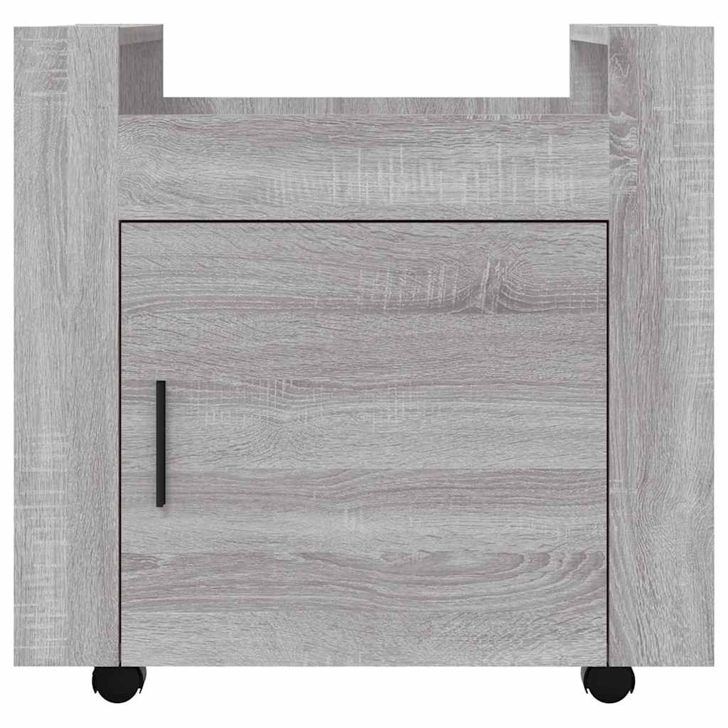 vidaXL Desk Trolley Grey Sonoma 60x45x60 cm Engineered Wood 6