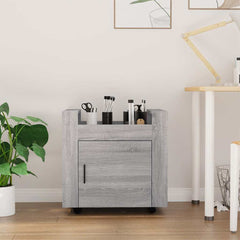vidaXL Desk Trolley Grey Sonoma 60x45x60 cm Engineered Wood 1