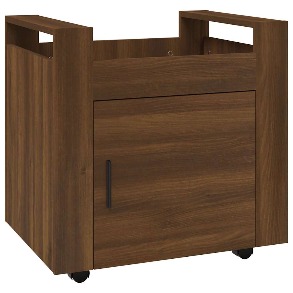 vidaXL Desk Trolley Brown Oak 60x45x60 cm Engineered Wood 2