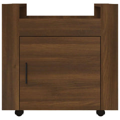 vidaXL Desk Trolley Brown Oak 60x45x60 cm Engineered Wood 6