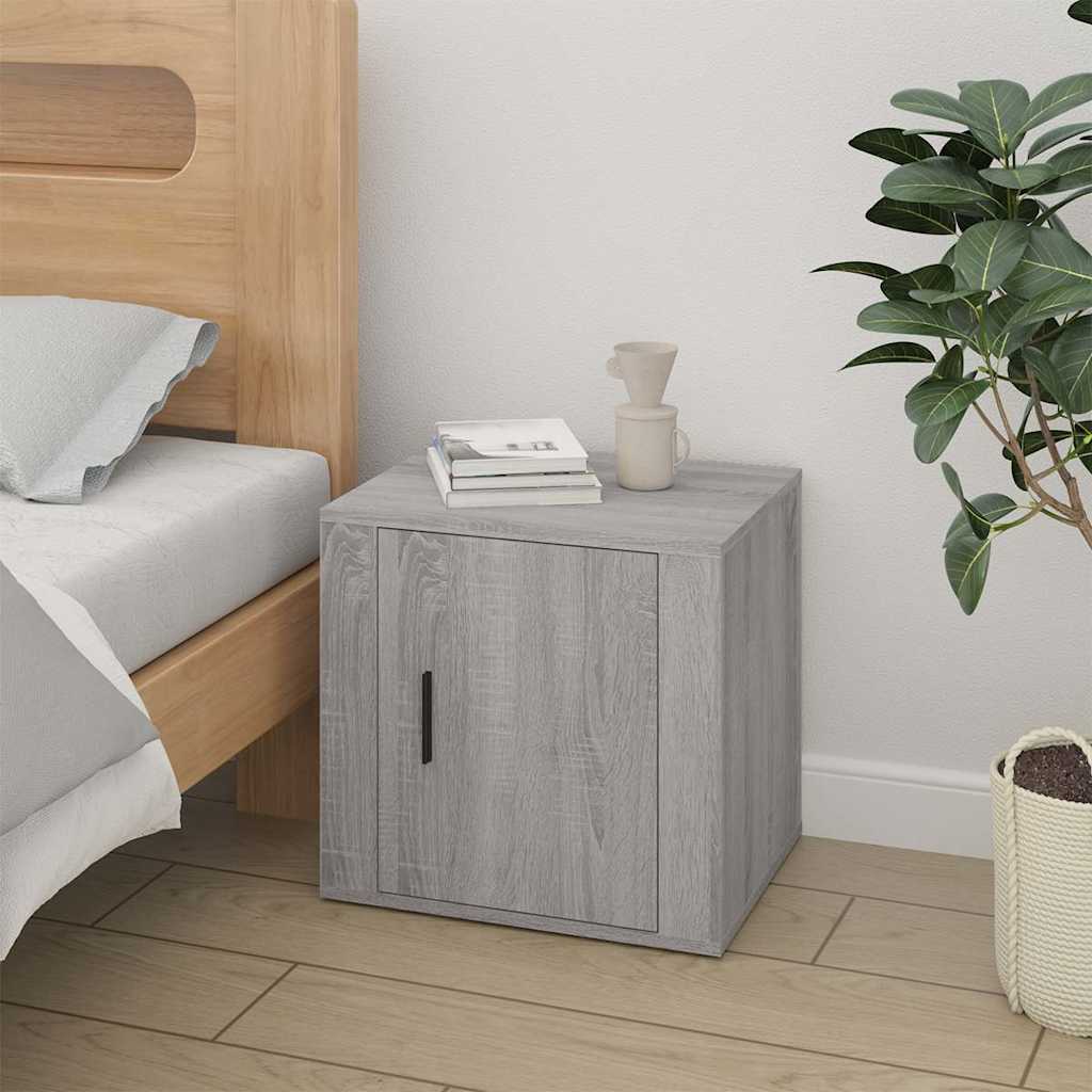 vidaXL Bedside Cabinet | Set of 2 | Grey Sonoma | Engineered wood | Standard 3