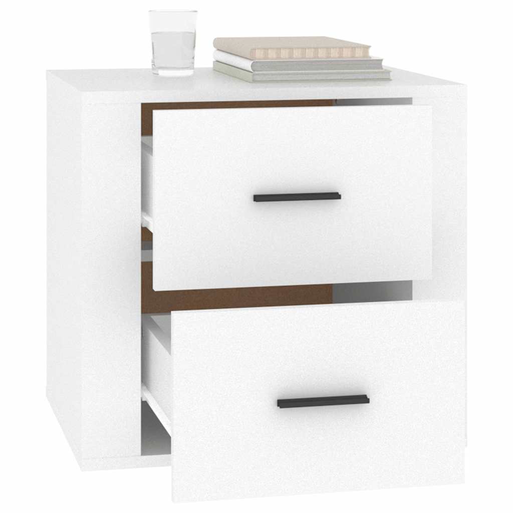 vidaXL Bedside Cabinet White 50x39x47 cm 5