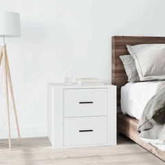 vidaXL Bedside Cabinet White 50x39x47 cm 1