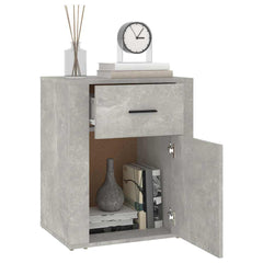 vidaXL Bedside Cabinet | Concrete Grey | Engineered wood | Small 5