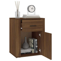 vidaXL Bedside Cabinet | Brown oak | Engineered wood | Medium | Bedside Cabinet 5