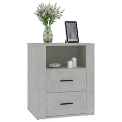 vidaXL Bedside Cabinet Concrete Grey 50x36x60 cm Engineered Wood 4