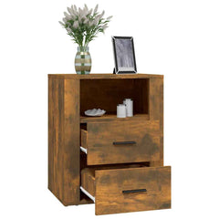 vidaXL Bedside Cabinet Smoked Oak 50x36x60 cm Engineered Wood 5