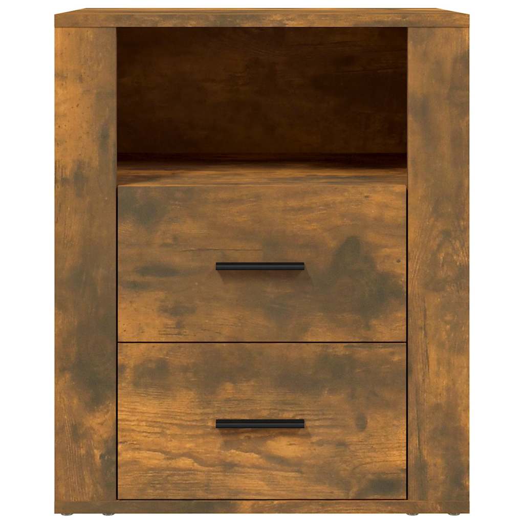 vidaXL Bedside Cabinet Smoked Oak 50x36x60 cm Engineered Wood 6