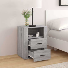 vidaXL Bedside Cabinet Grey Sonoma 50x36x60 cm Engineered Wood 3