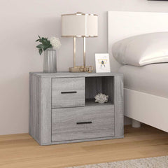 vidaXL Bedside Cabinet Grey Sonoma 60x36x45 cm Engineered Wood 1