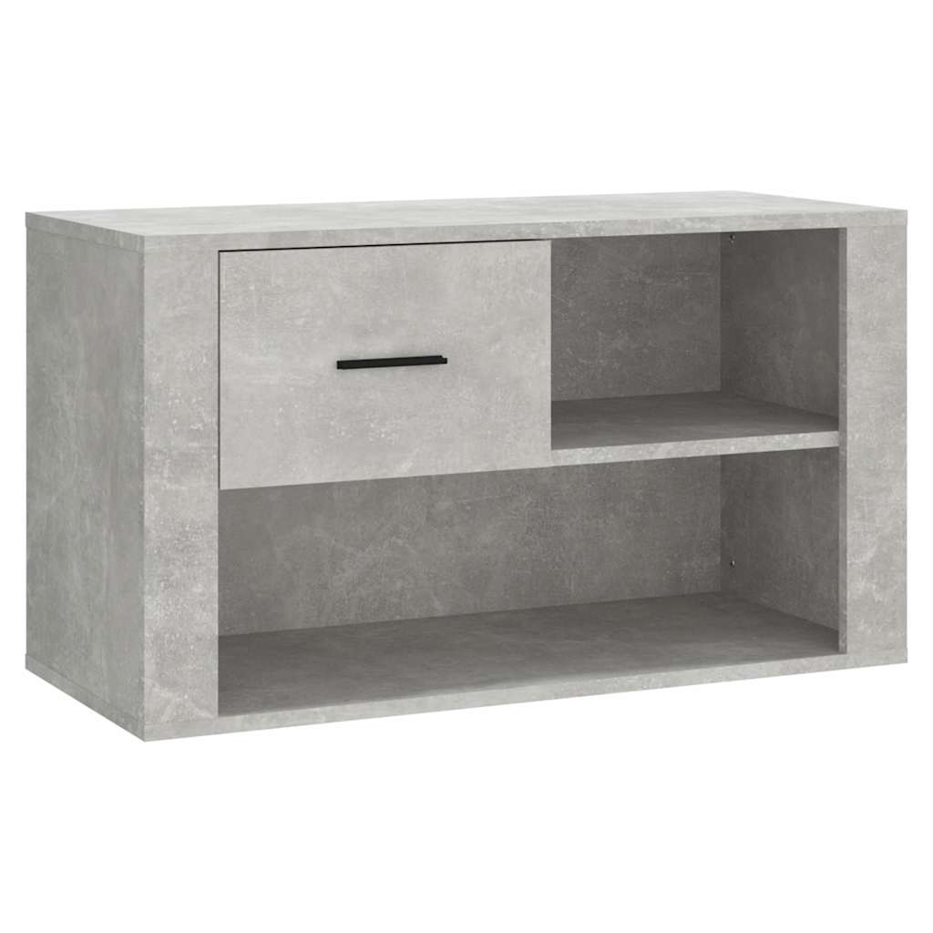 vidaXL Shoe Cabinet Concrete Grey 80x35x45 cm Engineered Wood 2