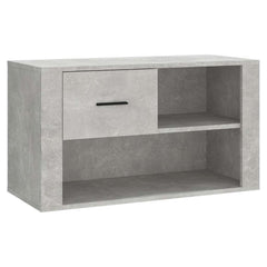 vidaXL Shoe Cabinet Concrete Grey 80x35x45 cm Engineered Wood 2