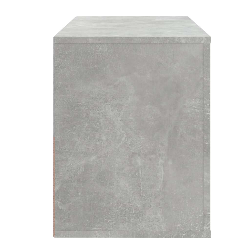 vidaXL Shoe Cabinet Concrete Grey 80x35x45 cm Engineered Wood 6