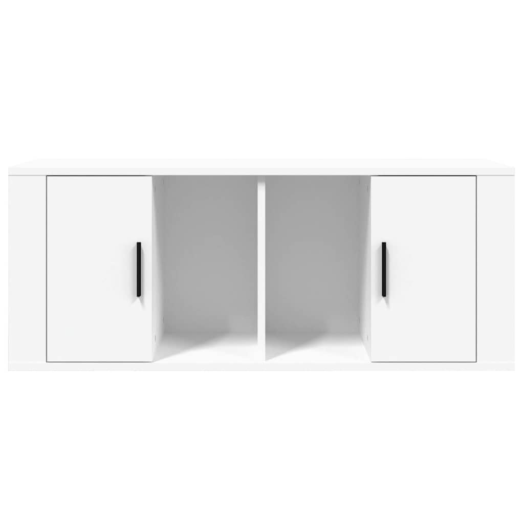 vidaXL TV Cabinet White 100x35x40 cm Engineered Wood 5