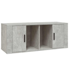 vidaXL TV Cabinet Concrete Grey 100x35x40 cm Engineered Wood 2