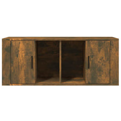 vidaXL TV Cabinet Smoked Oak 100x35x40 cm Engineered Wood 5