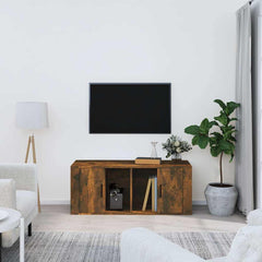 vidaXL TV Cabinet Smoked Oak 100x35x40 cm Engineered Wood 1
