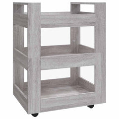 vidaXL Kitchen Trolley Black 60x45x80 cm Engineered Wood 2