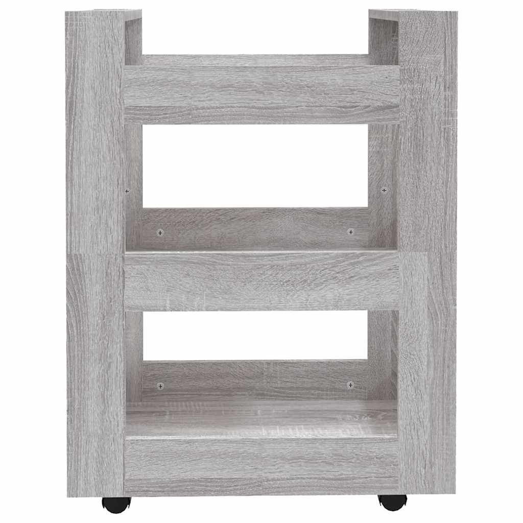 vidaXL Kitchen Trolley Black 60x45x80 cm Engineered Wood 5