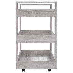 vidaXL Kitchen Trolley Black 60x45x80 cm Engineered Wood 6