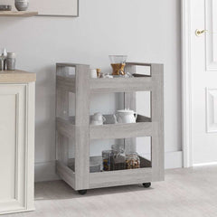 vidaXL Kitchen Trolley Black 60x45x80 cm Engineered Wood 1