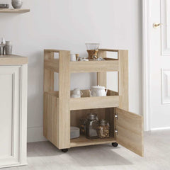 vidaXL Kitchen Trolley Sonoma Oak 60x45x80 cm Engineered Wood 3