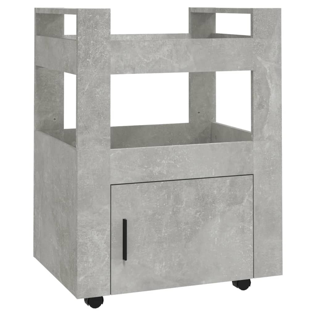 vidaXL Kitchen Trolley Concrete Grey 60x45x80 cm Engineered Wood 2