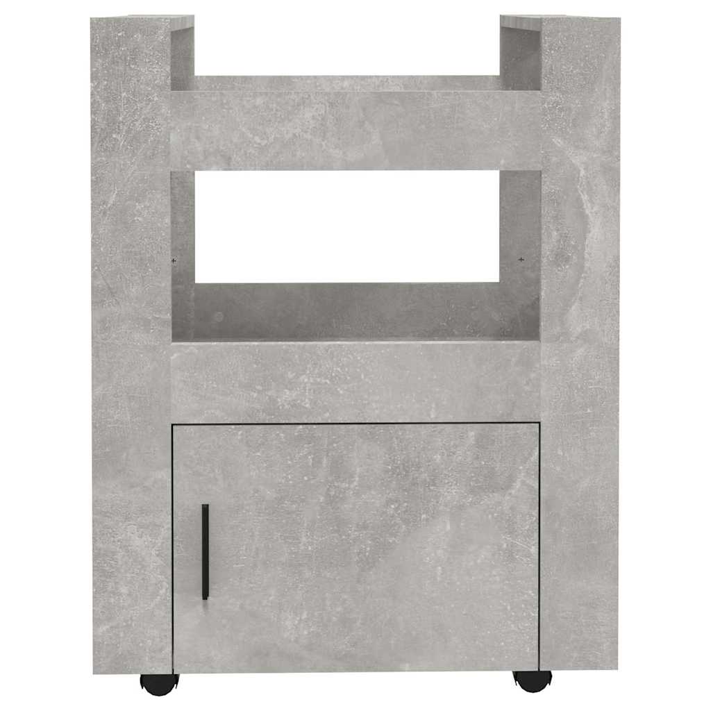 vidaXL Kitchen Trolley Concrete Grey 60x45x80 cm Engineered Wood 5