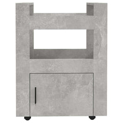 vidaXL Kitchen Trolley Concrete Grey 60x45x80 cm Engineered Wood 5