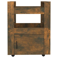 vidaXL Kitchen Trolley Smoked Oak 60x45x80 cm Engineered Wood 5