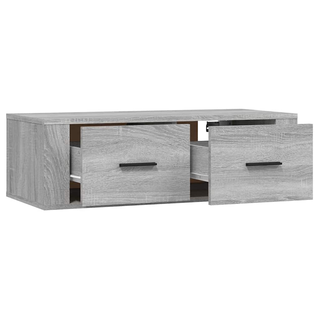 vidaXL Hanging TV Cabinet Grey Sonoma 80x36x25 cm Engineered Wood 4