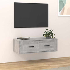 vidaXL Hanging TV Cabinet Grey Sonoma 80x36x25 cm Engineered Wood 1