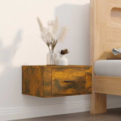 vidaXL Wall-mounted Bedside Cabinets 2 pcs Smoked Oak 50x36x25 cm 3