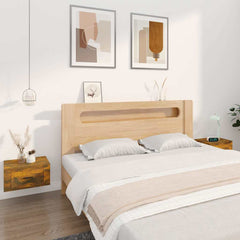 vidaXL Wall-mounted Bedside Cabinets 2 pcs Smoked Oak 50x36x25 cm 1