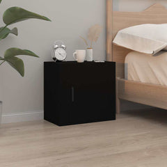 vidaXL Wall-mounted Bedside Cabinets 2 pcs Black 50x30x47 cm 3