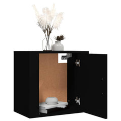 vidaXL Wall-mounted Bedside Cabinets 2 pcs Black 50x30x47 cm 4