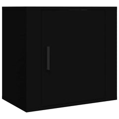 vidaXL Wall-mounted Bedside Cabinets 2 pcs Black 50x30x47 cm 5