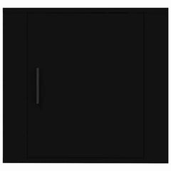 vidaXL Wall-mounted Bedside Cabinets 2 pcs Black 50x30x47 cm 6