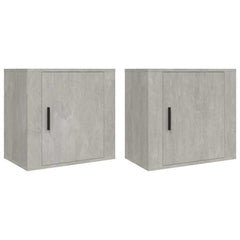 vidaXL Wall-mounted Bedside Cabinets 2 pcs Concrete Grey 50x30x47 cm 2