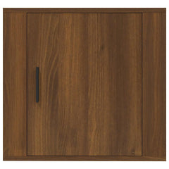 vidaXL Wall-mounted Bedside Cabinets 2 pcs Brown Oak 50x30x47 cm 6