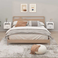 Wall-mounted Bedside Cabinet 50x36x40 cm High gloss white