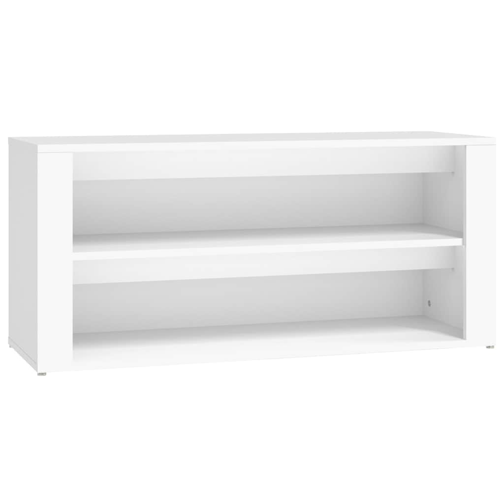vidaXL Shoe Rack White 100x35x45 cm Engineered Wood 2
